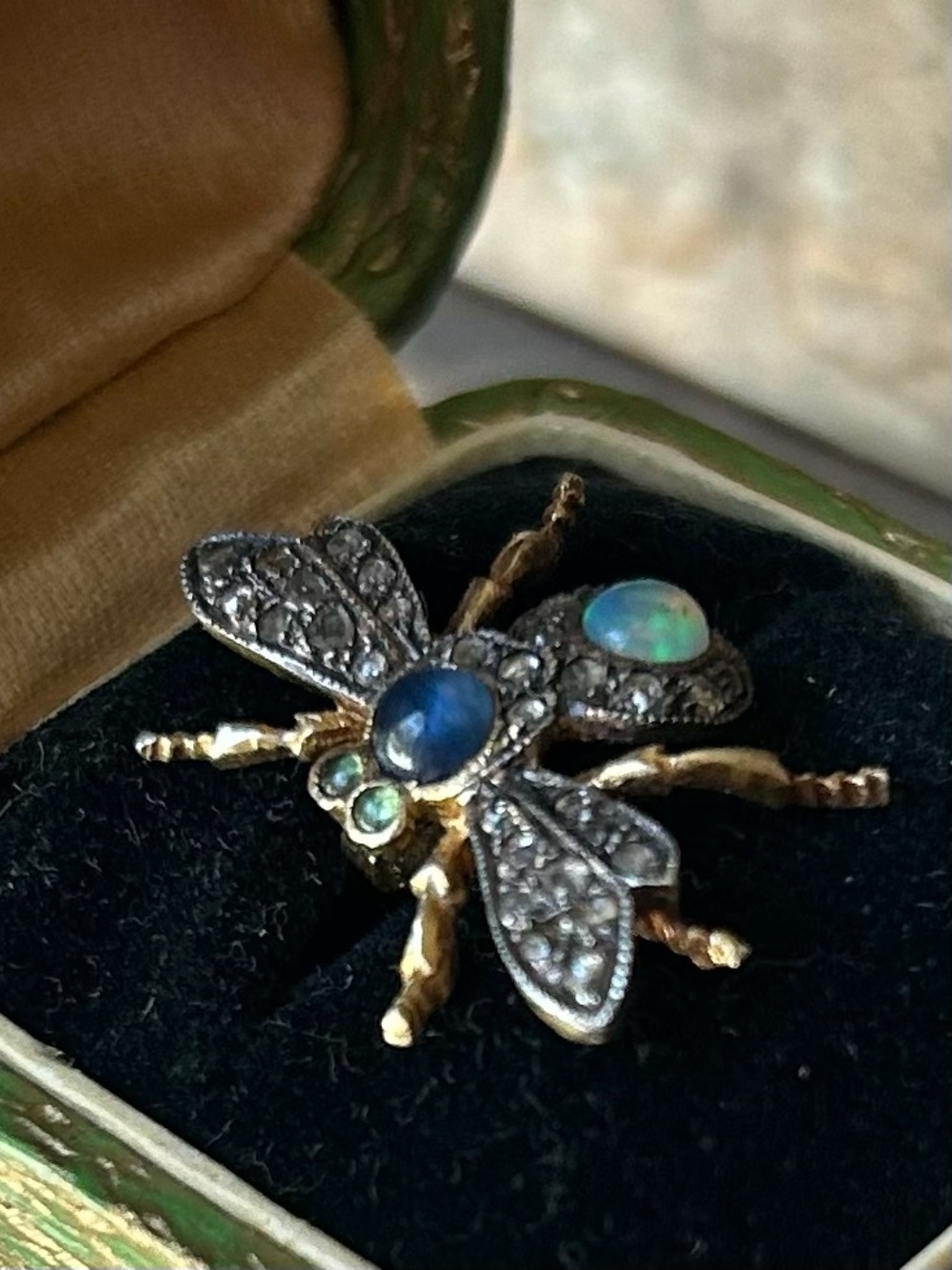 Antique Insect Natural Gems Victorian Pendant - Picture 3 of 14